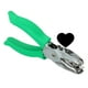 thumbnail image 1 of Uxcell 1/4" Perforadora de un solo agujero, perforadora de papel de metal con forma de corazón y agarre suave, verde, 1 of 7