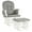 Light Grey, variant on Gymax Baby Nursery Relax Rocker Rocking Chair Glider & Ottoman Set w/ Cushion Grey+White