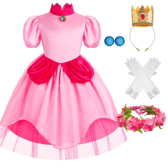 Trajes de princesa de carnaval de Halloween para niños, melocotón dulce, ropa rosa para niñas, cosplay infantil, actuación de cumpleaños, fiesta de carnaval zhangyuxiang unisex
