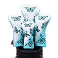 thumbnail image 6 of 4x Golf Club Head Cover Golf Shaft Protector Professional PU Leather Durable Golf Headcovers Golf Driver Head Covers for Hybrid Fairway Wood white, 6 of 10