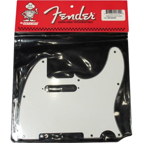 3-Ply White 8-Hole Mount Telecaster Pickguard