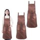 thumbnail image 1 of Paquete de 2 delantales de cocina, babero ajustable, delantal de chef suave con bolsillos para hombres y mujeres, 1 of 4