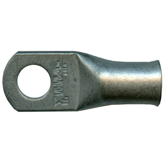 Tinned Copper Lug 1/0 AWG Gauge 3/8" Ring Wire Terminal Battery Cable End Connector - 10 Pack