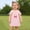 m53-Pink, variant on XIAONA Outfit Sets For Girls Summer Casual Solid Color Short Sleeve Crew Neck Romper And Bow Printed Suspender Dress 2 Piece Set Cute Comfortable Breathable Fashion Baby Outfits For Kids,3-6 Months