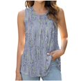 thumbnail image 1 of SDNall Women Printed Pullover Fashionable Casual Round Neck Top, 1 of 9