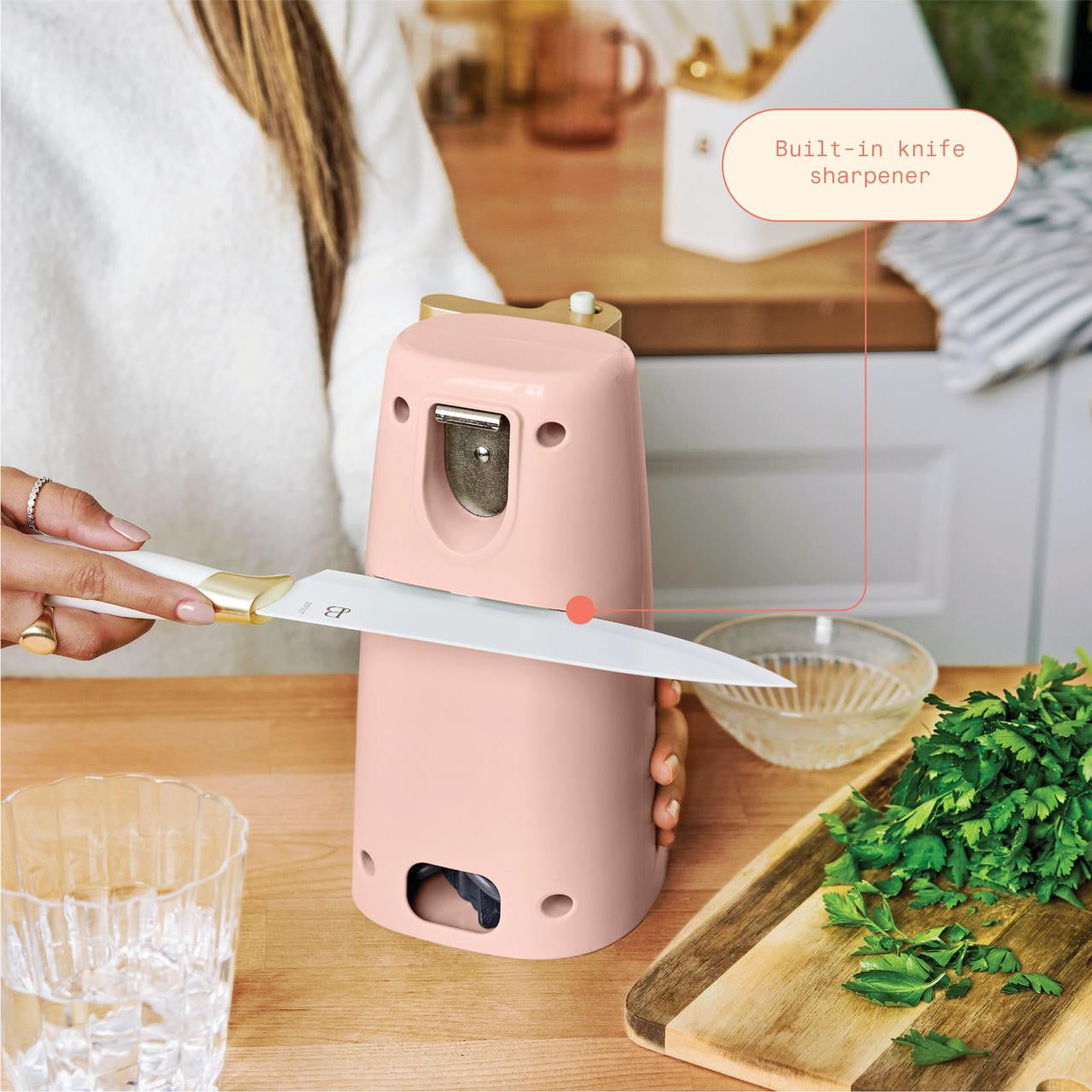 Beautiful Easy-Prep Electric Can Opener, Rose by Drew Barrymore