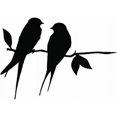 thumbnail image 1 of Adornos de pájaros de metal BRI para jardín acero resistente a la intemperie negro 1, 1 of 5