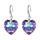thumbnail image 1 of Pendientes para mujer, regalos para mujer, pendientes de moda para mujer, estilo europeo y estrella, pendientes de diamantes de cristal con forma de corazón de melocotón., 1 of 3