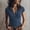 Navy Blue, variant on Women's Vintage Short Sleeve Half Zip Mock Neck Tee – Summer Solid Colo Slim Fit Casual Pullover Navy Blue,XL