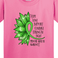 thumbnail image 4 of Inktastic Mental Health Awareness Green Sunflower Ribbon Youth T-Shirt, 4 of 5