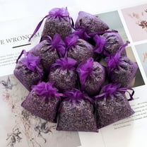 LAMIRO Lavender Flower Buds Sachets - 18 Packs 100% Natural Dried Lavender Flowers for Home Fragrance Drawers Freshener