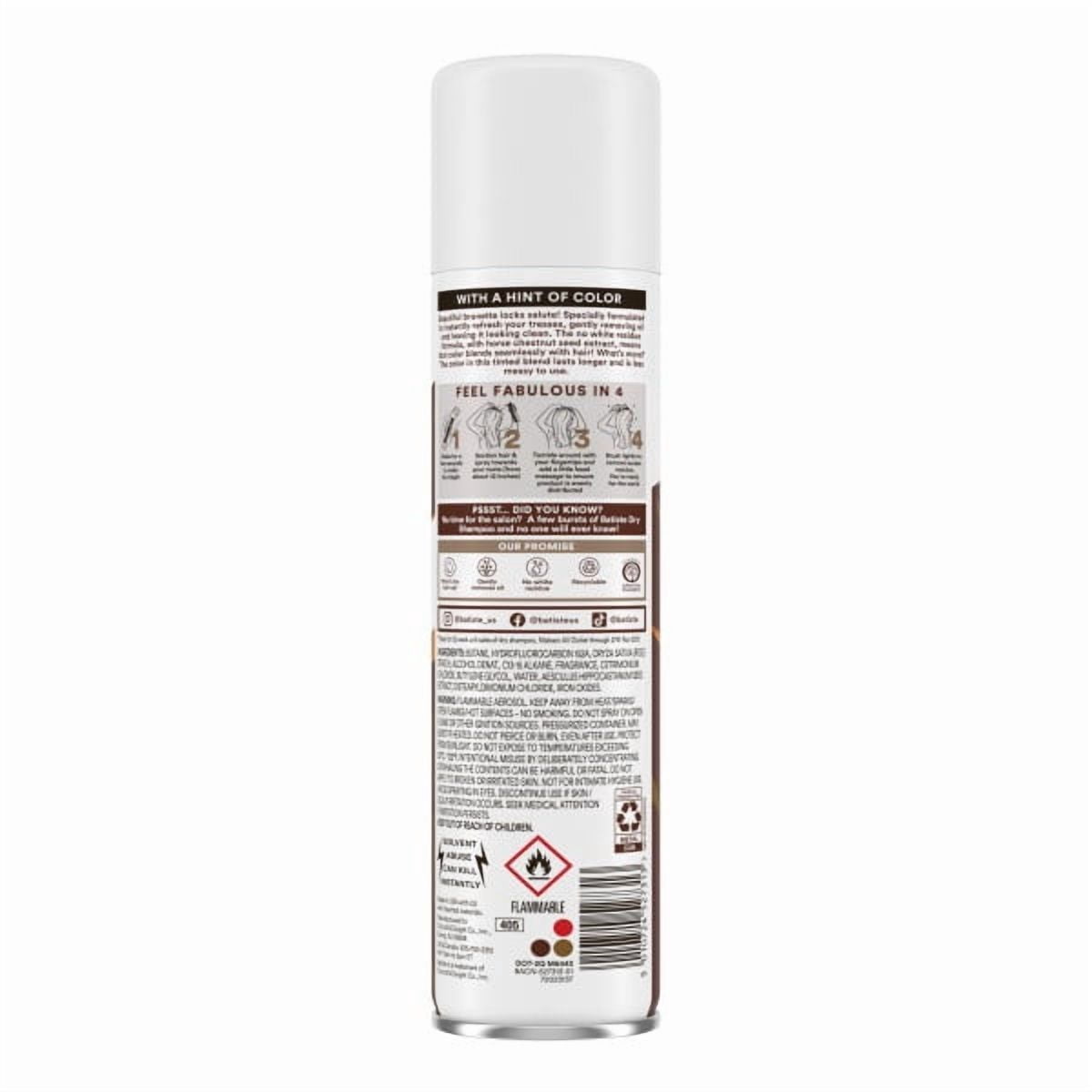 Batiste, Dry Shampoo, Brunette, 5.71 oz. -Packaging May Vary Pack of 2