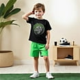 thumbnail image 4 of MuXiKeJi Clothes Toddler Boys Fashion Graphic Print Short Sleeve Crewneck Tee and Shorts Playful Outfit Set for Kids, 4 of 6