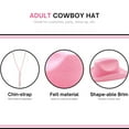 thumbnail image 4 of Cowboy Hat With Wind Lanyard Party Festival Cosplay Costume Western Wide Brim Hat Kids Girls Women Boys Man, 4 of 4