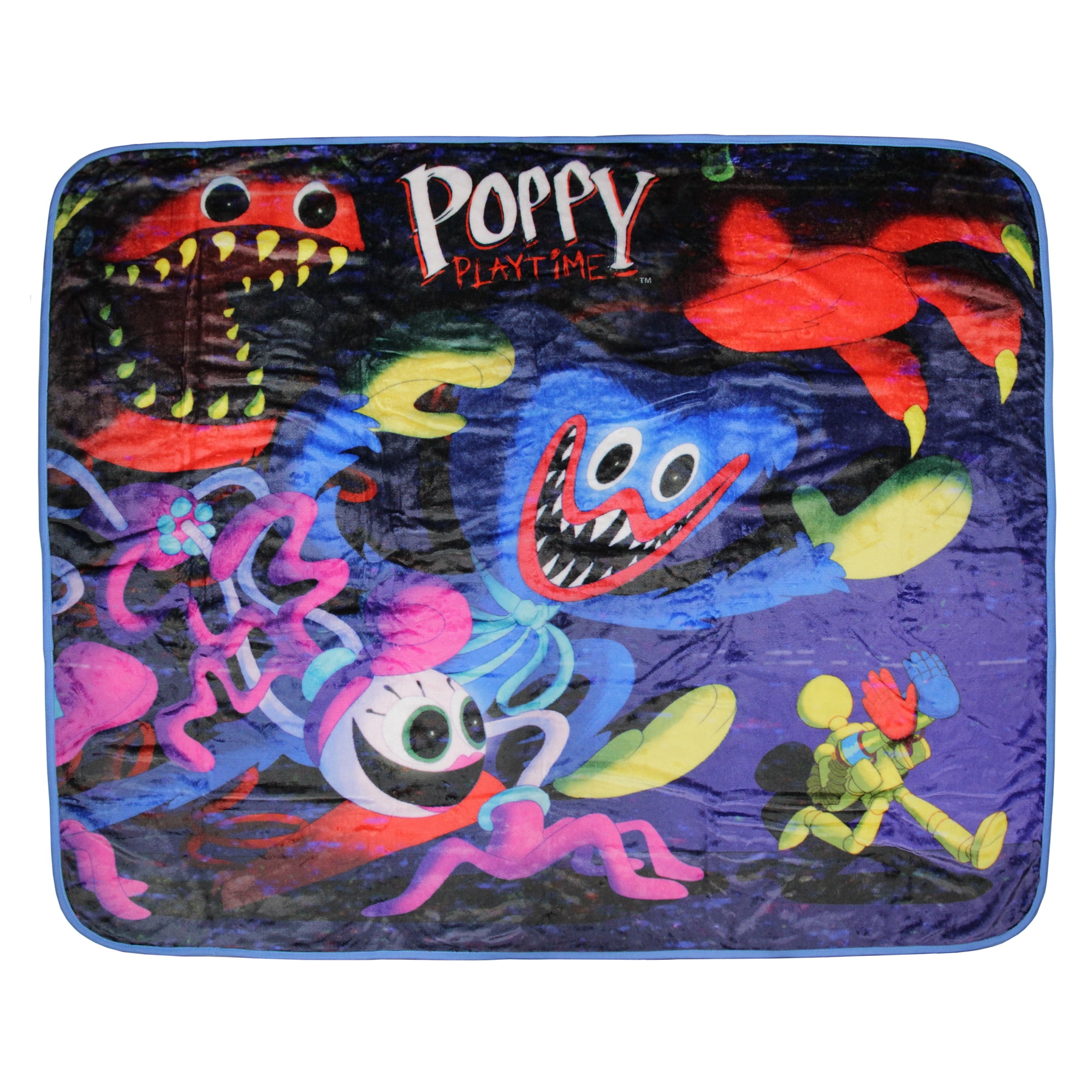 Poppy Playtime Huggy Ultra-Soft Couch Lap Plush Fleece Throw Blanket 50" X 60"