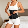 thumbnail image 5 of Womens Breathable Stretch Waist Trimmer Belt Tummy Control Trainer Seamless Comfortable Shapers Black L, 5 of 6