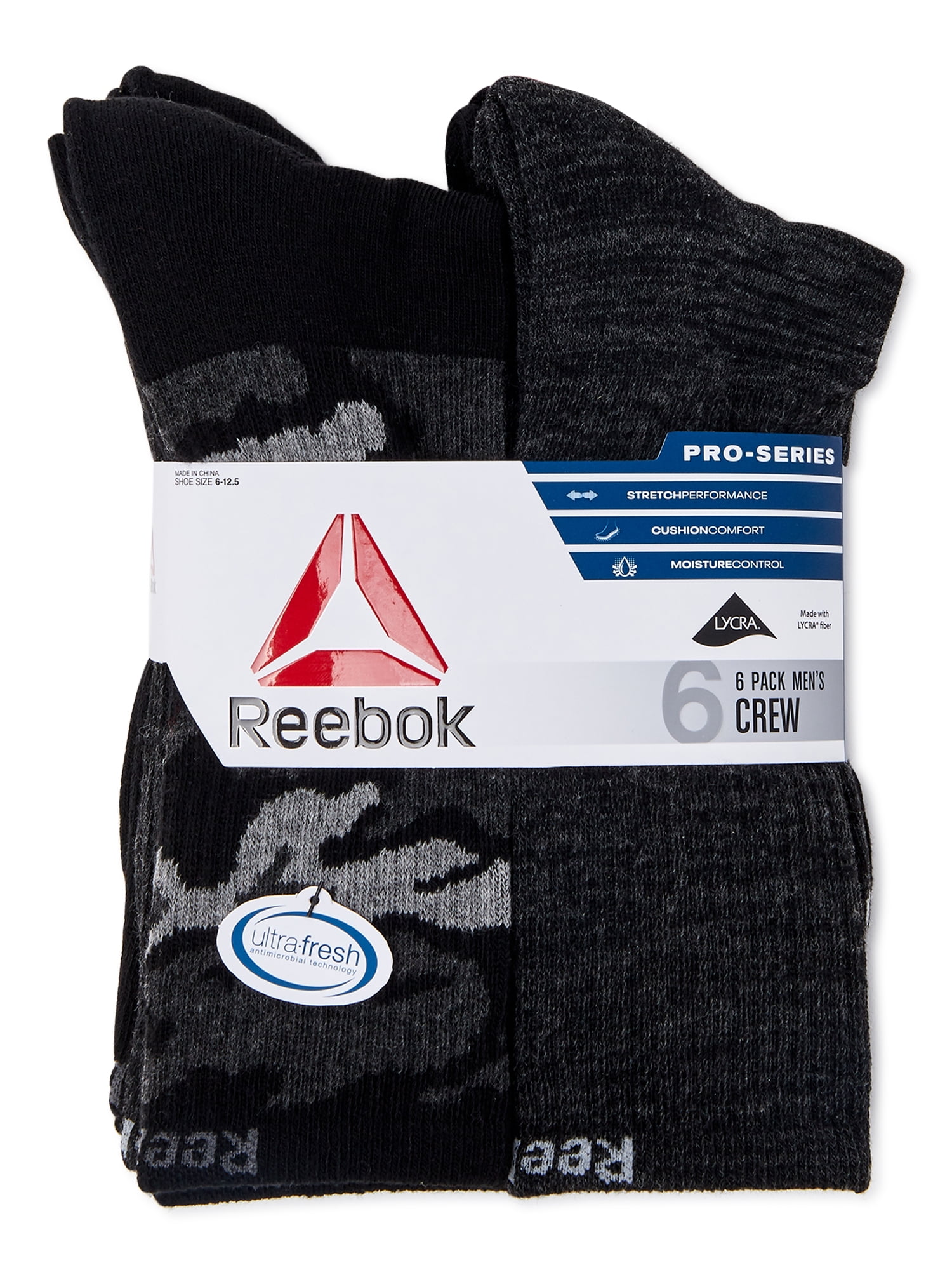 Reebok Pro Series Socks, 6-Pack - Walmart.com