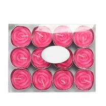 12 Pcs Tealight Candles, Valentines Day Mini Tea Lights Candles, Set of 12 Rose Shaped Candles Bulk, Small Tealight Votives for Home, Anniversary, Valentine's Day, Wedding Party Decor