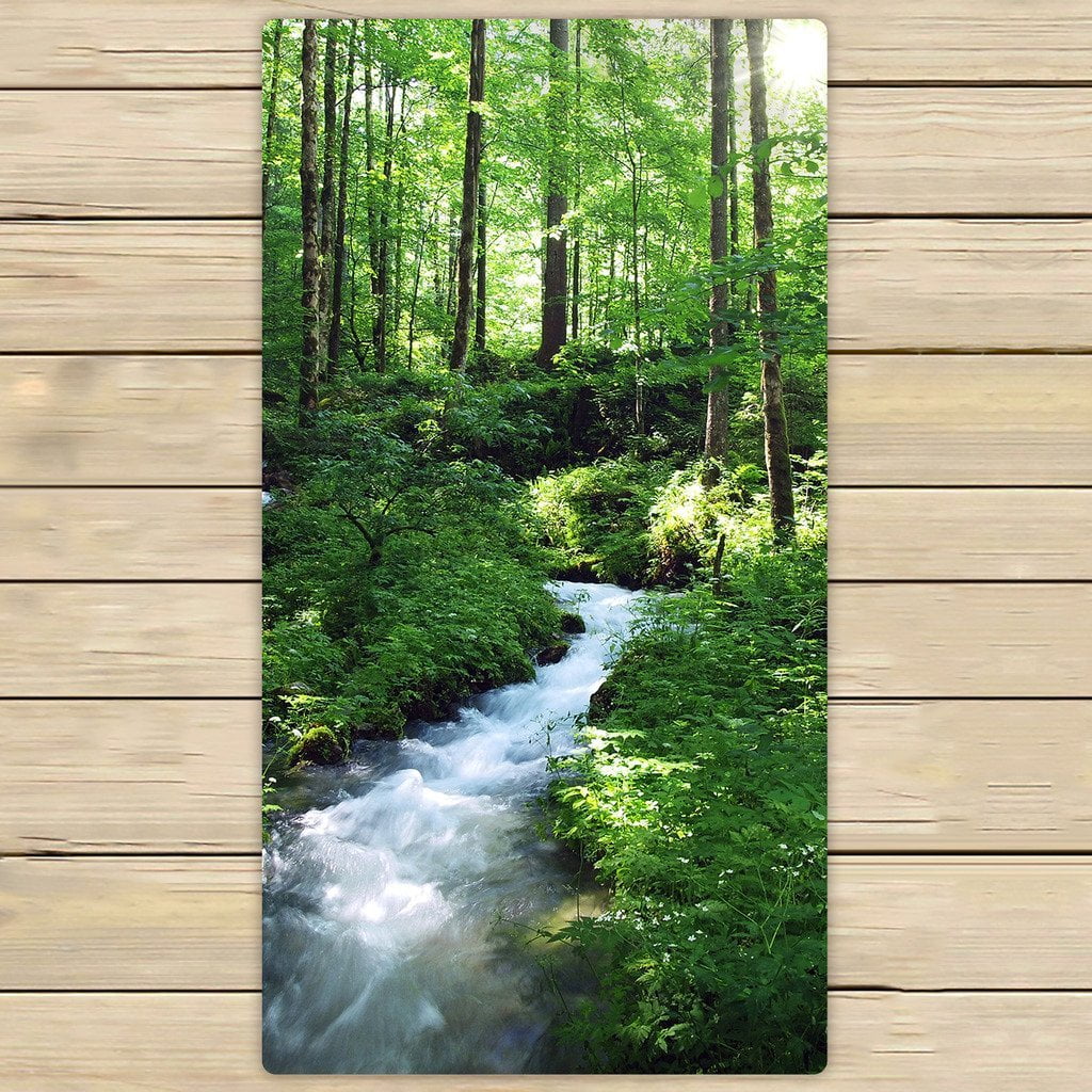 GCKG Clean Stream And Green Forest Hand Towel,Spa Towel ...