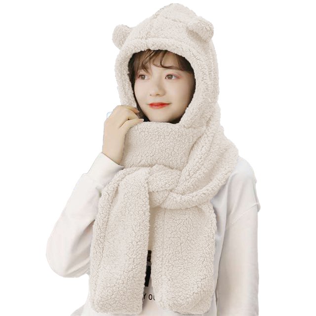 Chapeau en Peluche Chaud d'Hiver pour Filles