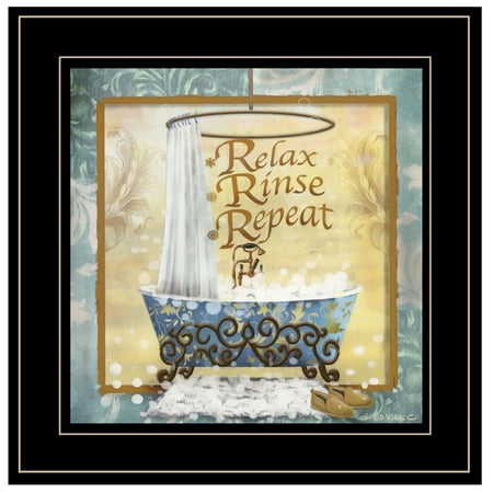 

Relax Rinse Repeat By Ed Wargo Ready to Hang Framed Print Black Frame