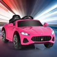 thumbnail image 3 of Costway Coche para niños de 12 V con licencia Maserati GranCabrio con control remoto y luces rosa, 3 of 5