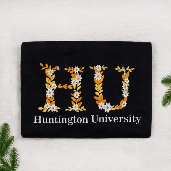 Custom Sweatshirts College Embroidered Sweatshirts Floral Letter Sweatshirts Personalized University Crewneck High School Graduation Gifts