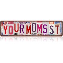 Vintage Your Mom's St Wall Decor Street Signs Metal Tin Signs Gife for Women Wife 16 x 4 Inches