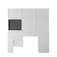 thumbnail image 7 of Aukfa L Shaped Computer Desk with Hutch & Power Outlets,Writing Desk Home Office Desk,White, 7 of 7