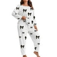 thumbnail image 2 of Censtreet Women's Plus Size 2 Piece Pajama Set Long Sleeve Shirt with Long Pajama Pant Printed Pj Lounge Sets XL-5XL, 2 of 5