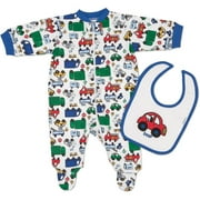 Gerber Newborn Boys' 2-piece Bib And S