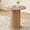 Mini Natural 31.5, variant on 31.5" Round Dining Table for 2 4, Brown | Modern Small Pedestal Kitchen Table Space Saving Round Base Basin for Apartment Dining Living Room Small Spaces Family Party