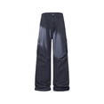 thumbnail image 1 of Wyobmus Pantalon Cargo Uni pour Homme Jambe Grand Bouton Taille Élastique Pantalon de Randonnée Léger Ripstop Résistant à l'Eau Pantalon Utilitaire avec Poches B-Navy, 1 of 9