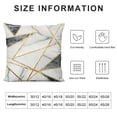 thumbnail image 6 of Acheng Throw Pillow Cover Set of 2 Gray Stone Marble Design with Golden Geometric Lines Black and White Marbling Modern Luxurious Decorative Pillow Case Home Decor Square Pillowcase White, 6 of 6