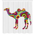 thumbnail image 3 of Ambesonne Trippy Shower Curtain, Abstract Camel, 69"Wx84"L, Multicolor, 3 of 3
