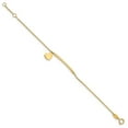 thumbnail image 2 of Primal Gold 14 Karat Yellow Gold Children's Heart Dangle with 0.5 Inch Extension Bracelet, 2 of 2