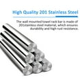 thumbnail image 3 of Costway Wall Mounted Towel Rack Rail Holder Storage Shelf Stainless Steel Bathroom, 3 of 10