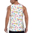thumbnail image 3 of Fotbe Happy Easter Pattern Men's Quick Dry Workout Tank Top Gym Muscle Tee Fitness Bodybuilding Sleeveless T Shirt Breathable Workout Shirt-X-Large, 3 of 9