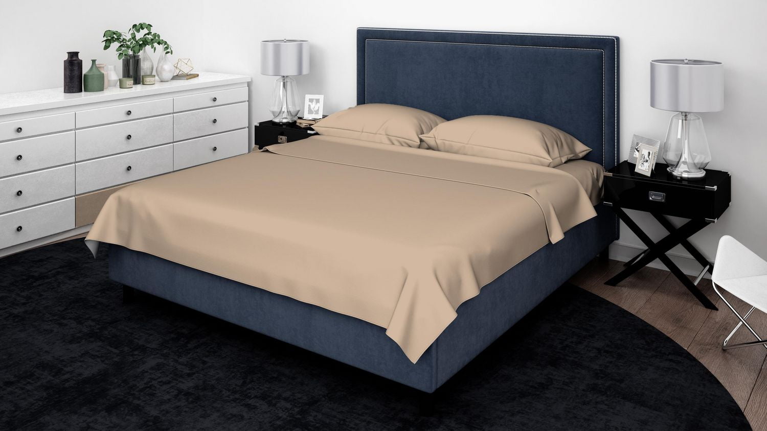 Ensemble de draps Johnson Home 200 TC - Draps 100 % coton