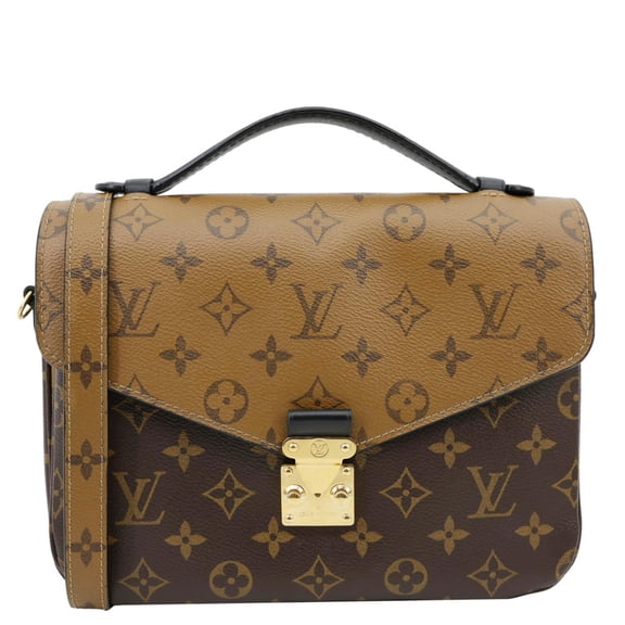 Pre-Owned Louis Vuitton Metis Pochette Reverse Monogram Canvas Crossbody Bag Brown