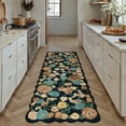 thumbnail image 2 of BERTHMEER 2'x6' Washable Runner Rugs for Hallway Bathroom Bedroom Entryway Entrance Playroom Non Slip Black Floral Vintage Oriental Traditional Flower Runner Rugs, Multicolor, 2 of 5