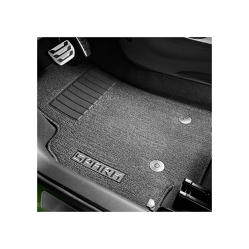 GM 42392375 Front and Rear Carpet Floor Mats Chevrolet Spark Black W/ Jet Black Stitching