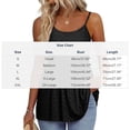 thumbnail image 3 of Craaazy Womens Solid Color Spaghetti Strap Tank Tops Casual Summer Scoop Neck Blouse with Eyelet Detail Ruffled Hem Trendy Tees for Daily Wear, Summer Beach, 3 of 5