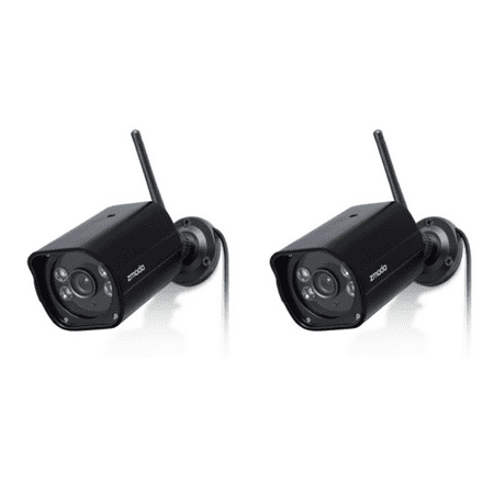 Color Night Vision Security Camera - Zmodo 1080p Full HD Wireless Security Camera System, Dual Band 2.4GHz/5GHz, 98ft Night Vision, 96° Wide Viewing Angle - Cloud Service Available (2-pack)
