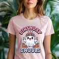 thumbnail image 5 of Birthday Ghouls Ghost Shirt Cute Halloween Birthday Tee, Black, Size M, 5 of 6