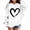 White, variant on Toddler Girls Hoodies Heart Print Hoodies Sweatshirts Long Sleeve Casual Hooded Pullover Autumn Outerwear Size 4-5T,White