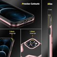 thumbnail image 4 of Funda revolucionaria diseñada para iPhone 12 Pro de 6.1 pulgadas con soporte, [Protección a nivel de armadura] Funda delgada a prueba de golpes con ranuras verticales/horizontales, 4 of 5