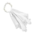 thumbnail image 6 of Elegant Wedding Headband for Bride Floral Themed Occasion Fashion Accessory Sleek White Hairpiece for Day, Red, 6 of 7