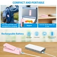 thumbnail image 2 of Mini Bag Sealer, 2PACK Rechargeable Heat Sealers, 2 in 1 Portable Sealer and Cutter, Heat Sealer for Plastic Bags, Food Storage, Mini Vacuum Sealers Machine with 2 USB Cable, 2 of 7