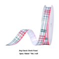 thumbnail image 2 of Christmas Ribbons Merry ,Ribbon for Festival Holiday Party Decoration Crafts Gift Wrapping (Green grid), 2 of 3